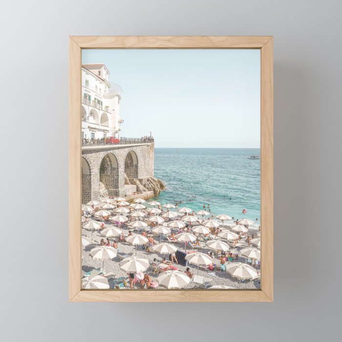 Marina Grande Beach Photo | Amalfi Coast Town In Italy Art Print | Summer Landscape Travel Photography Mini Art Print Gallery Image 1