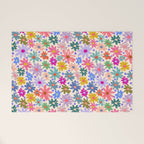 Bright Flowers and Stars Welcome Mat Gallery Image 1