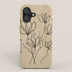 Line Wildflowers 2 iPhone Case Gallery Image 1