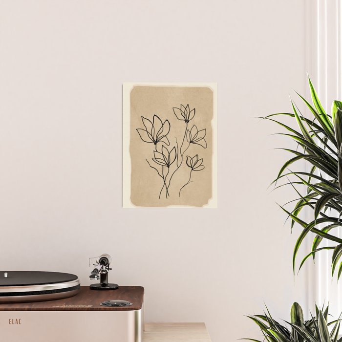 Line Wildflowers 2 Poster Gallery Image 2