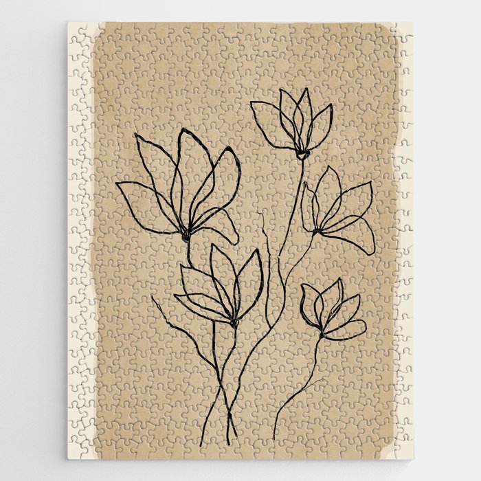 Line Wildflowers 2 Jigsaw Puzzle Gallery Image 1