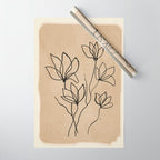 Line Wildflowers 2 Wrapping Paper Gallery Image 1