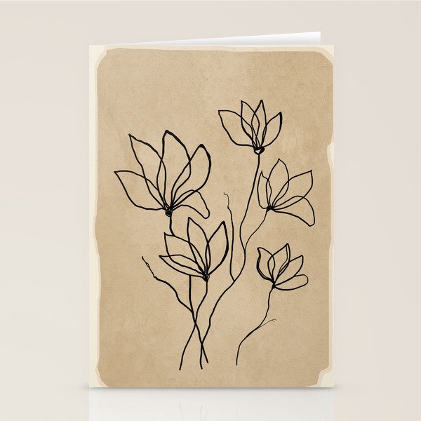 Line Wildflowers 2 Stationery Card Gallery Image 2