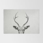 Deer - Black & White Rug Gallery Image 2