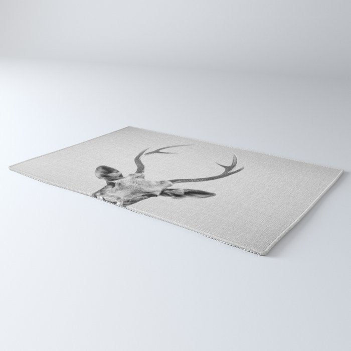 Deer - Black & White Rug Gallery Image 3