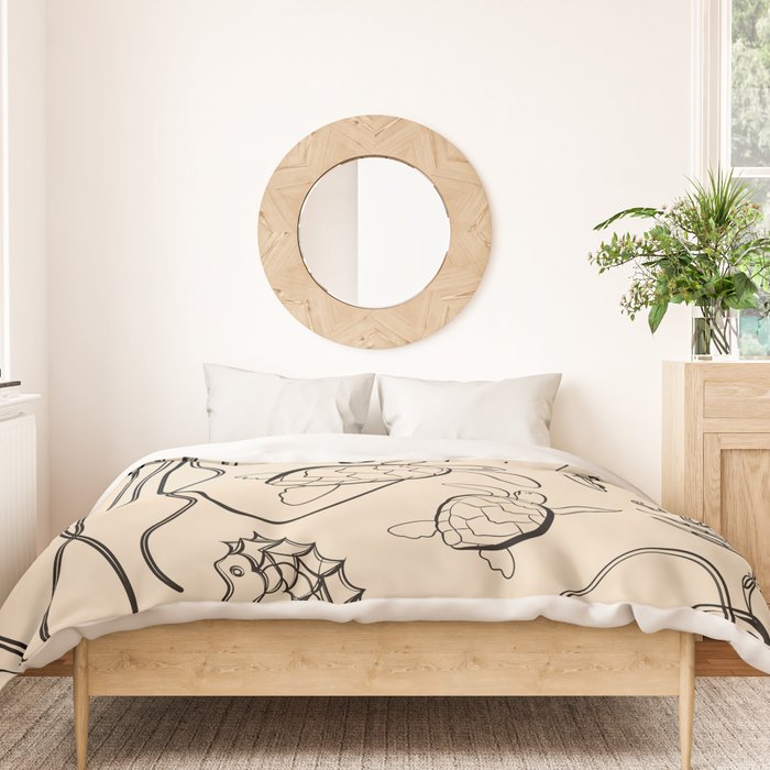 Minimal Sea Life 2 Duvet Cover Gallery Image 3