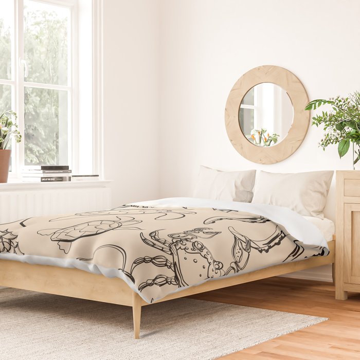 Minimal Sea Life 2 Duvet Cover Gallery Image 2