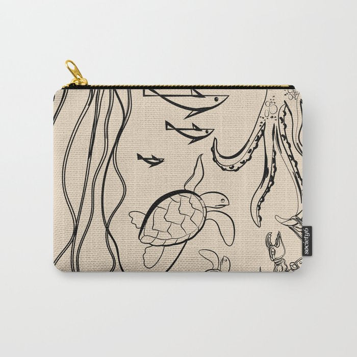 Minimal Sea Life 2 Carry All Pouch Gallery Image 1
