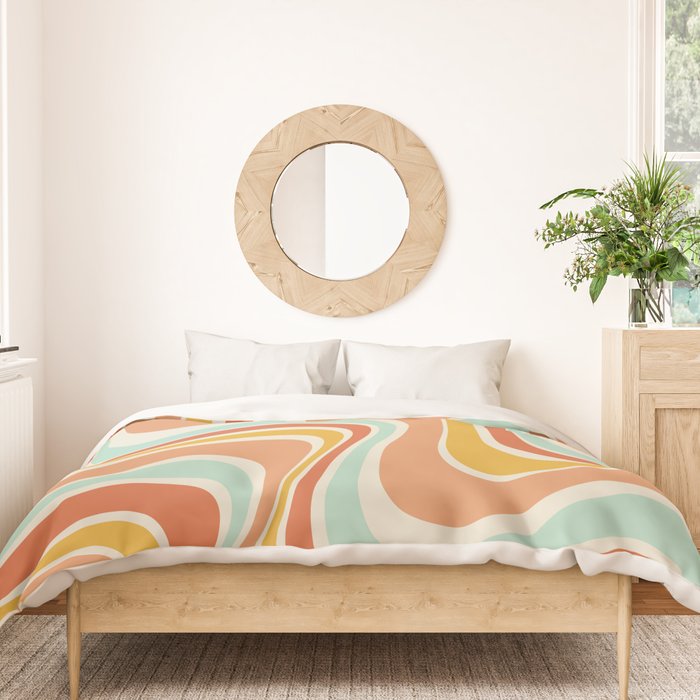 Groovy Wavy 1970s Pattern Duvet Cover Gallery Image 3