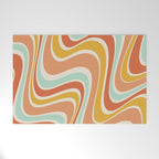 Groovy Wavy 1970s Pattern Welcome Mat Gallery Image 1