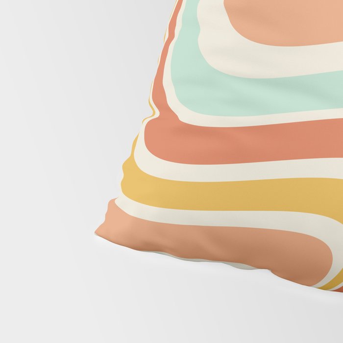 Groovy Wavy 1970s Pattern Pillow Sham Gallery Image 4