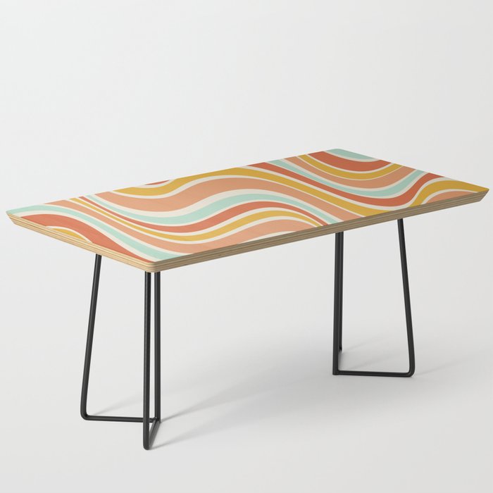 Groovy Wavy 1970s Pattern Coffee Table Gallery Image 1