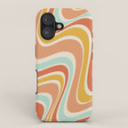 Groovy Wavy 1970s Pattern iPhone Case Gallery Image 1