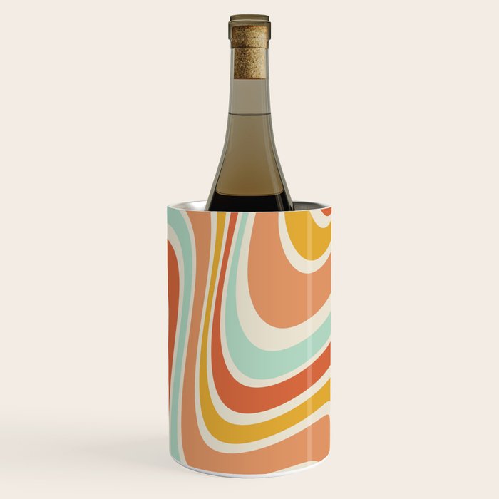 Groovy Wavy 1970s Pattern Wine Chiller Gallery Image 2