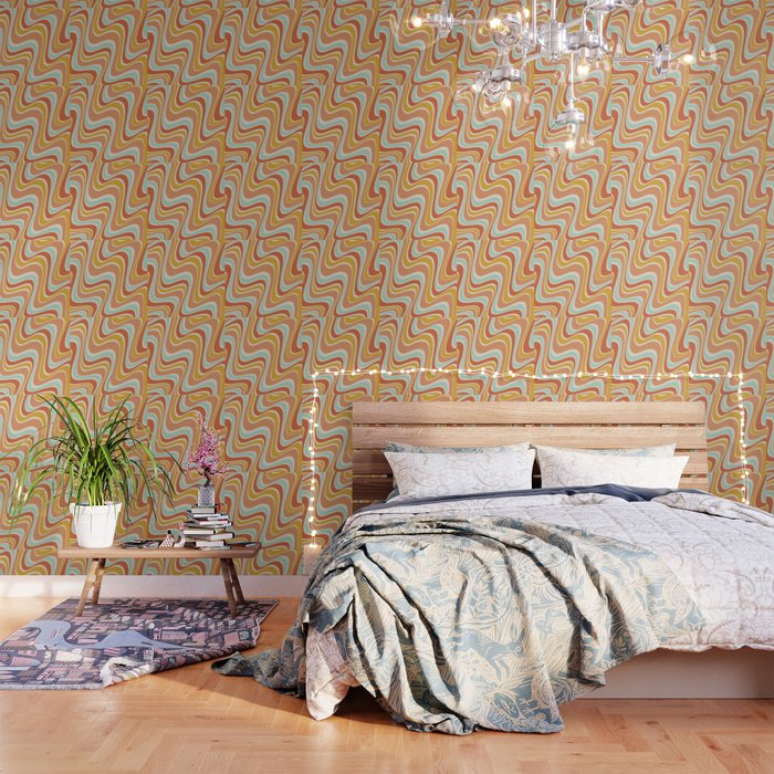 Groovy Wavy 1970s Pattern Wallpaper Gallery Image 3
