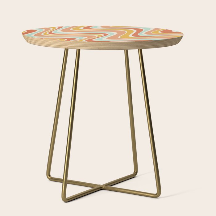 Groovy Wavy 1970s Pattern Side Table Gallery Image 1