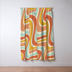 Groovy Wavy 1970s Pattern Window Curtain Gallery Image 3