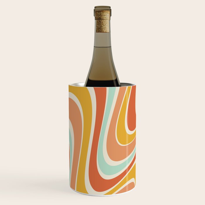 Groovy Wavy 1970s Pattern Wine Chiller Gallery Image 3
