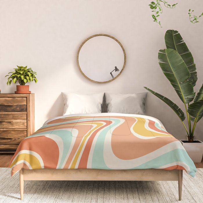 Groovy Wavy 1970s Pattern Comforter Gallery Image 3