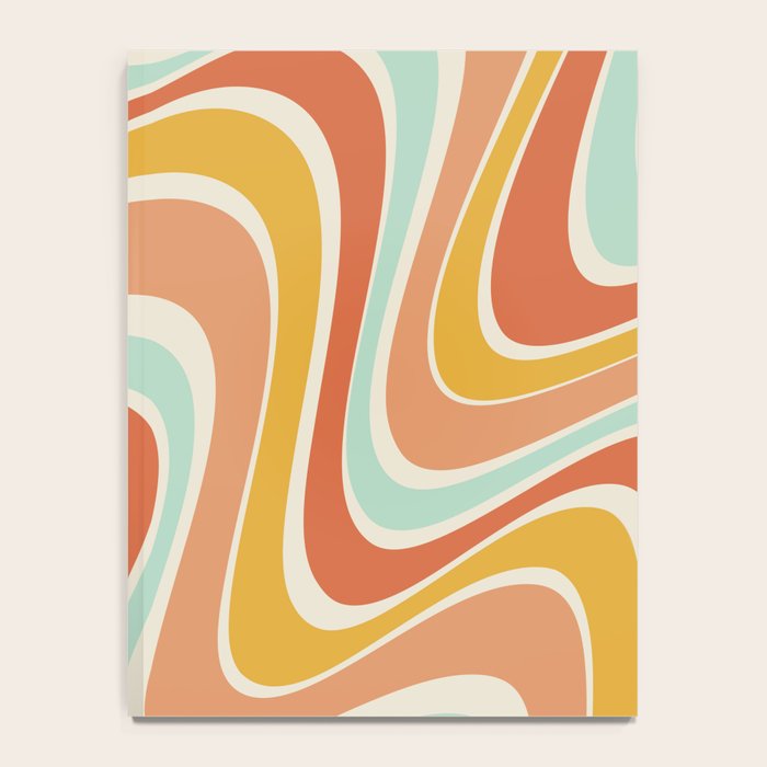 Groovy Wavy 1970s Pattern Notebook Gallery Image 4