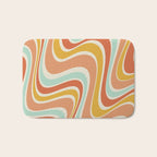 Groovy Wavy 1970s Pattern Bath Mat Gallery Image 1