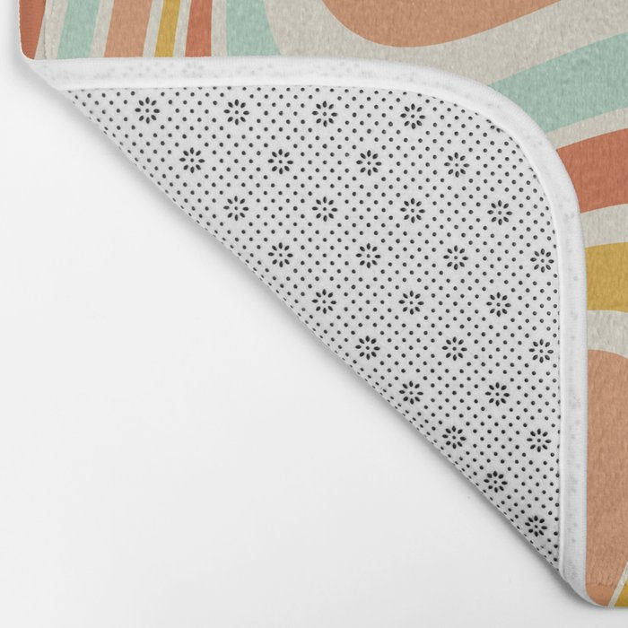 Groovy Wavy 1970s Pattern Bath Mat Gallery Image 2