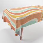 Groovy Wavy 1970s Pattern Tablecloth Gallery Image 1