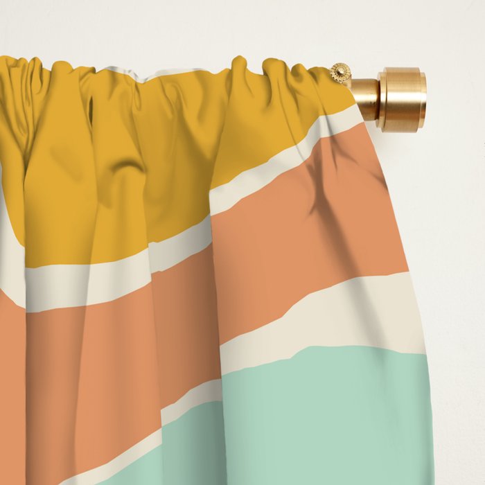 Groovy Wavy 1970s Pattern Window Curtain Gallery Image 2