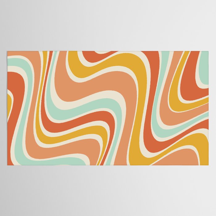 Groovy Wavy 1970s Pattern Tablecloth Gallery Image 2