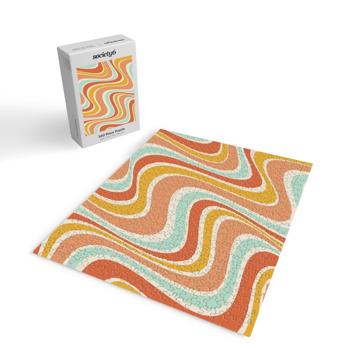 Groovy Wavy 1970s Pattern Jigsaw Puzzle Gallery Image 2