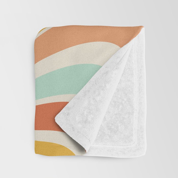 Groovy Wavy 1970s Pattern Throw Blanket Gallery Image 3