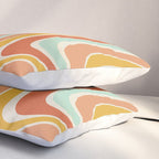 Groovy Wavy 1970s Pattern Pillow Sham Gallery Image 3