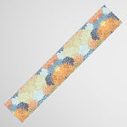 Modern, Floral Prints, Orange, Blue, Yellow Table Runner Gallery Image 3