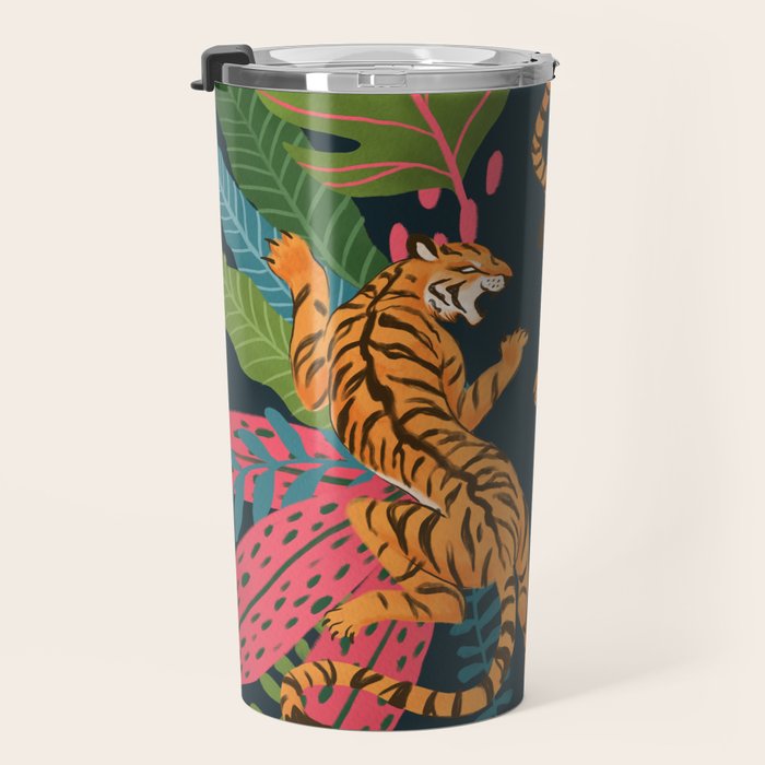 Jungle Cats - Roaring Tigers Travel Mug Gallery Image 3
