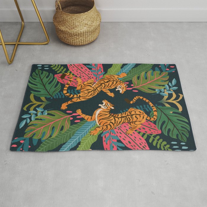 Jungle Cats - Roaring Tigers Rug Gallery Image 1