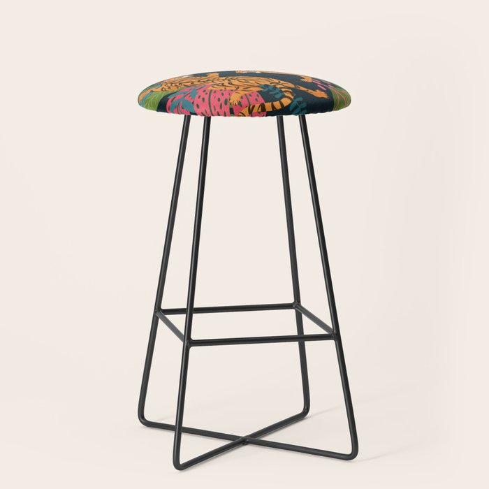 Jungle Cats - Roaring Tigers Stool Gallery Image 1