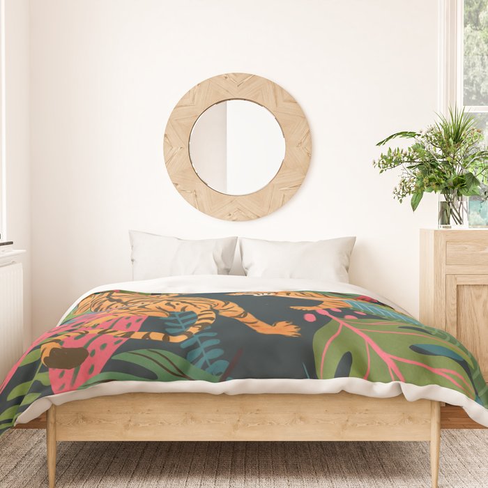 Jungle Cats - Roaring Tigers Duvet Cover Gallery Image 3