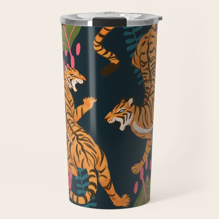 Jungle Cats - Roaring Tigers Travel Mug Gallery Image 1