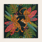 Jungle Cats - Roaring Tigers Wood Wall Art Gallery Image 1