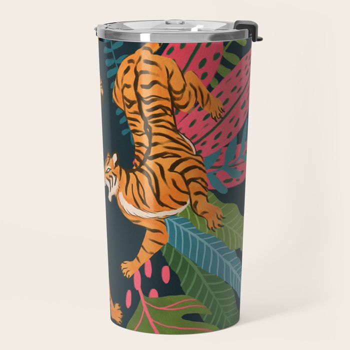 Jungle Cats - Roaring Tigers Travel Mug Gallery Image 2