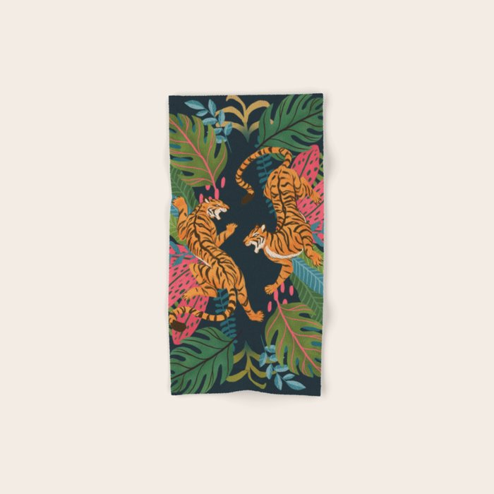 Jungle Cats - Roaring Tigers Bath Towel Gallery Image 1