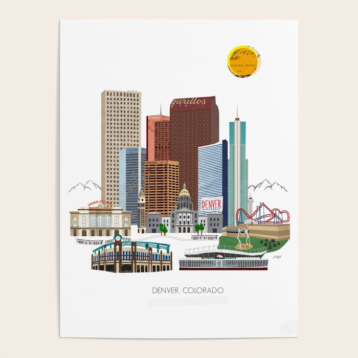 Denver Skyline Poster Gallery Image 4