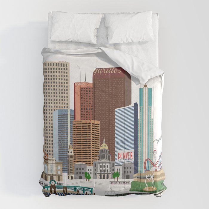 Denver Skyline Comforter Gallery Image 1