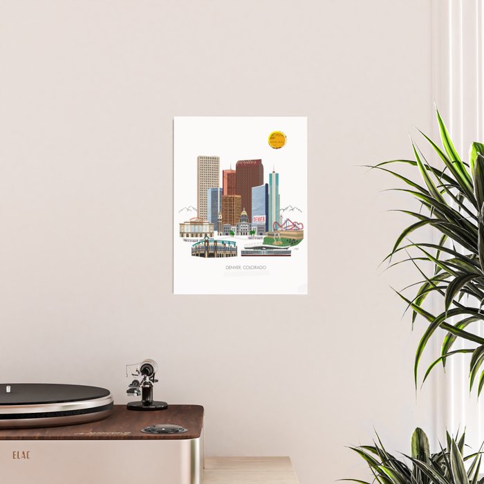 Denver Skyline Poster Gallery Image 2