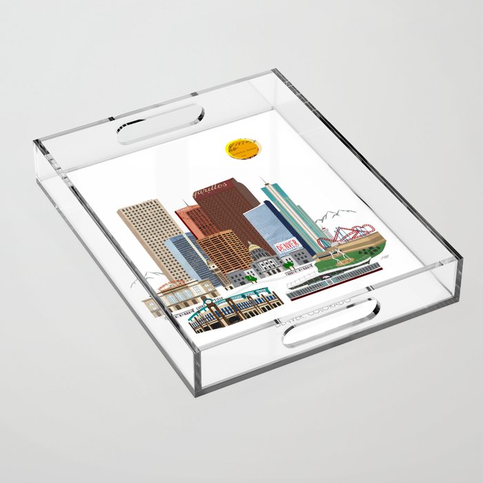 Denver Skyline Acrylic Tray Gallery Image 1