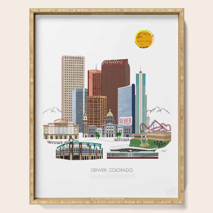 Denver Skyline Serving Tray Gallery Image 1