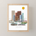 Denver Skyline Mini Art Print Gallery Image 1
