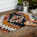 Southwestern Colorful Bohemian Outdoor Rug Gallery Image 2