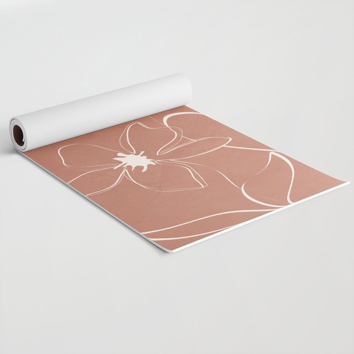Little Flower Outline on Clay 02 Yoga Mat Gallery Image 2