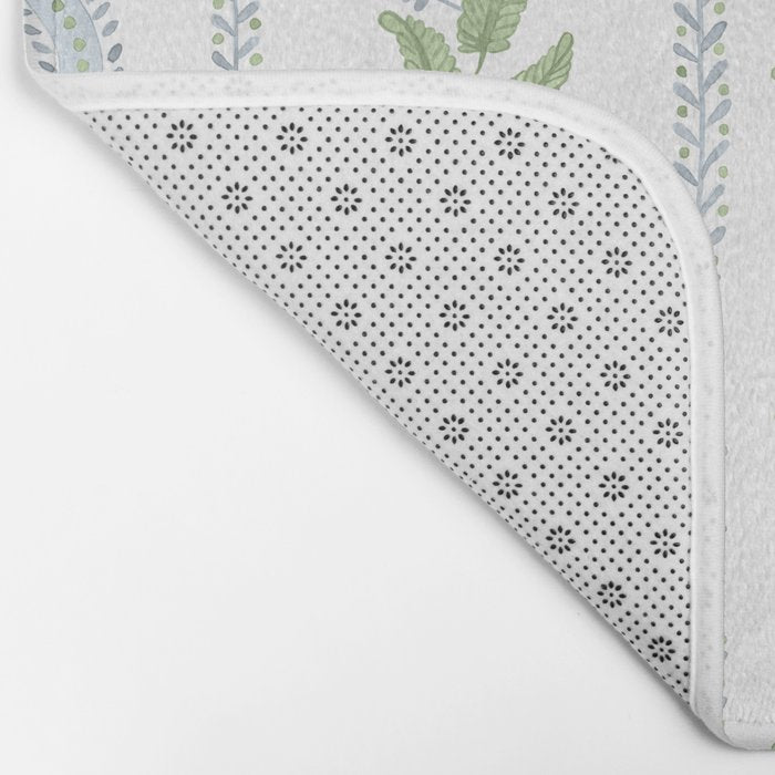 Soft Blue Green Emma Stripe Bath Mat Gallery Image 2
